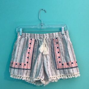 Cute cream and patterned shorts